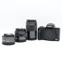 Canon EOS M50 ierny + EF-M 15-45mm + EF-M 55-200mm + EF-M 22mm f/2 SET