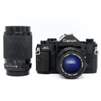 Canon A-1 + Canon FD 50mm f/1.4 + Soligor 70-200 f/4.5-5.6 C/D MC, Pouit tovar