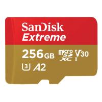 SanDisk Extreme microSDXC 256GB 190 MB/s A2 C10 V30 UHS-I U3, adaptr