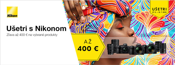 Ušetri s Nikonom až 400€ na vybrané fotoaparáty a objektívy