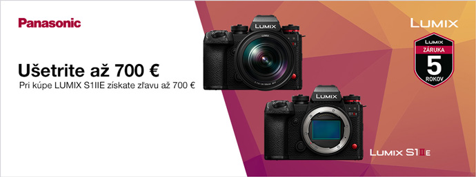 Okamžitá zľava až 700 € na Lumix S1IIE