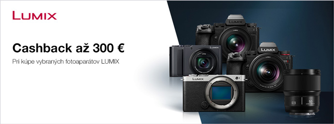 Cashback až 300 € na Panasonic Lumix