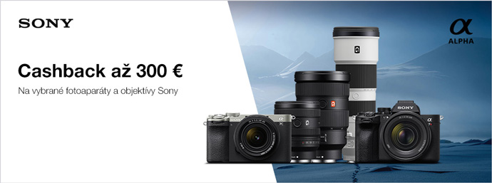 Cashback na vybran fotoaparty a objektvy Sony
