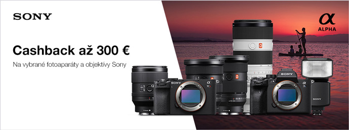 Cashback na vybran� fotoapar�ty a objekt�vy Sony