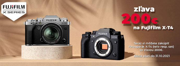 Fujifilm X-T4 okamžitá zľava 200 Eur