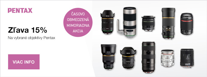 Pentax 15% zava na objektvy