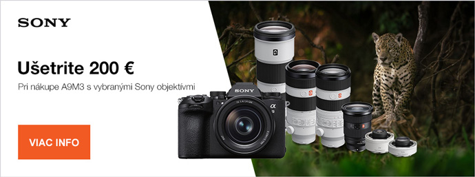 Sony objektv so zavou 200 Eur pri kpe s A9M3