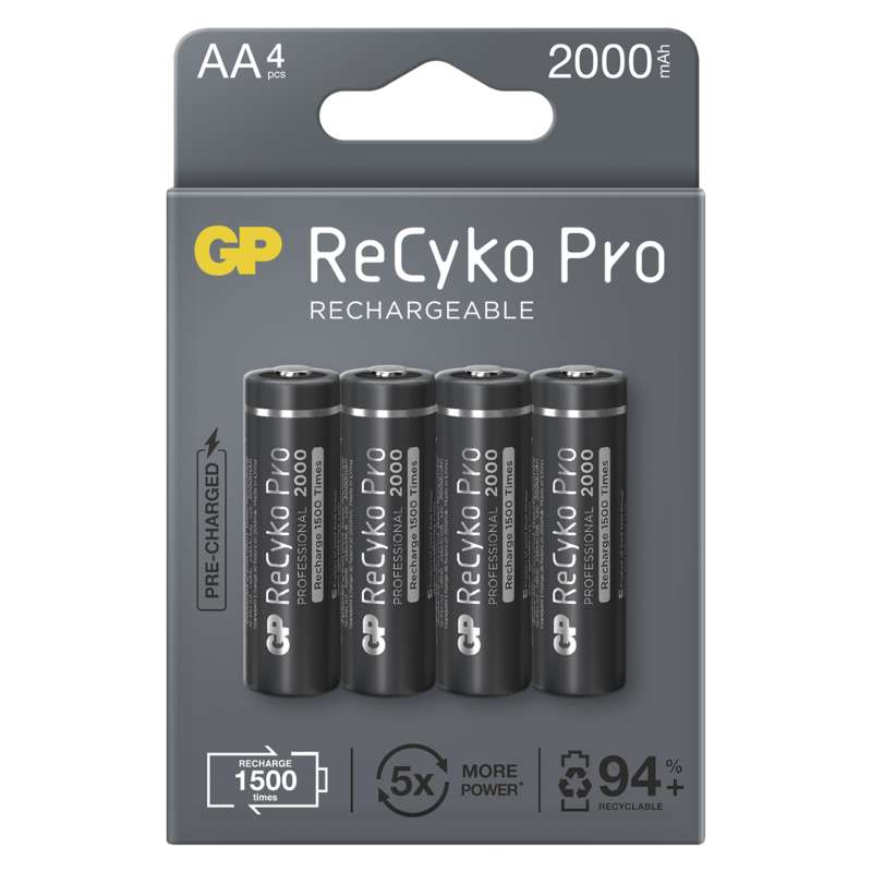 GP Recyko Pro 2000mAh 4xAAA pack batéria