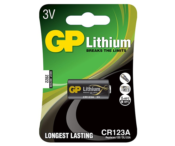 GP CR 123A lítiová batéria