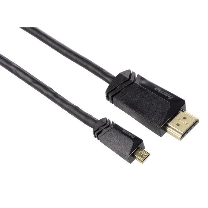 Hama micro HDMI kábel vidlica - vidlica typ D, pozlátený 1,5 m