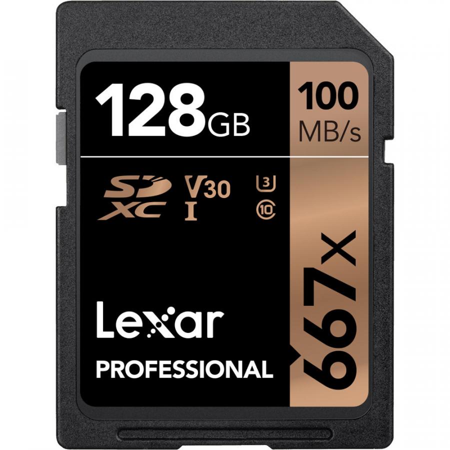 Lexar Professional 128GB 667X SDHC/SDXC UHS-I U1/U3 100MB/s