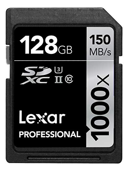 Lexar Professional 128GB 1000X SDHC/SDXC UHS-II 150 MB/s