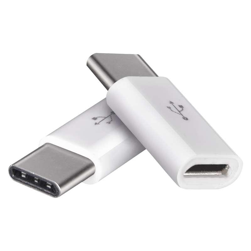 Emos Adaptér Micro-USB/USB-C biely 2ks