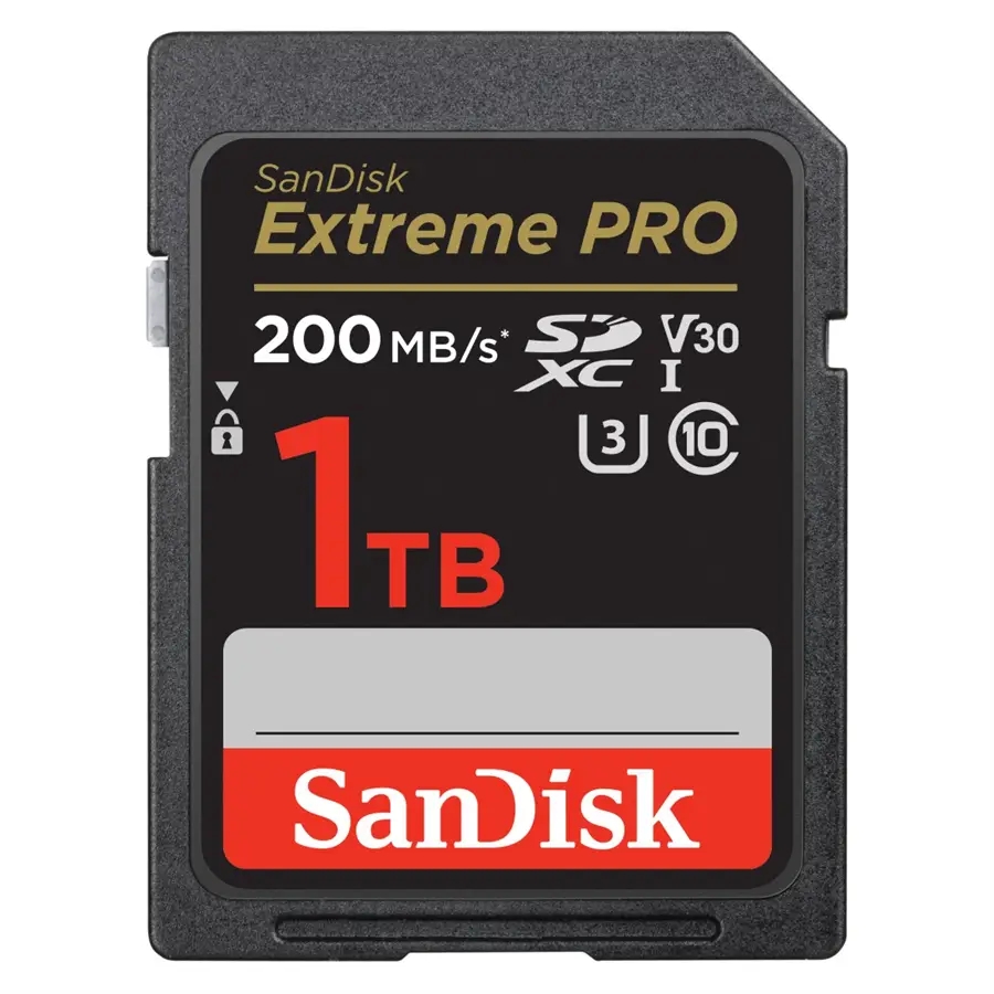 SanDisk SDXC Extreme PRO 1TB Class 10, UHS-I U3 V30, R: 200MB/s, W: 90MB/s