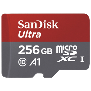 SanDisk microSDXC Ultra 256GB Class 10, UHS-I U1, A1 - R: 100MB/s, W: 10MB/s + Adaptér