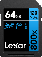 Lexar Professional 800x 64GB SDHC/SDXC UHS-I U1/U3 120MB/s