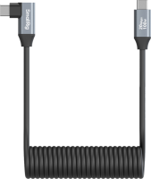 SmallRig 4792 USB-C Straight to USB-C Angled Coiled Data Cable
