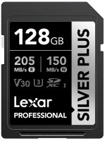 Lexar SDXC Professional SILVER Plus 1066x UHS-I/U3/A2/4K R205/W150 (V30) 128GB