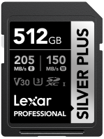 Lexar SDXC Professional SILVER Plus 1066x UHS-I/U3/A2/4K R205/W150 (V30) 512GB