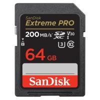 SanDisk SDXC Extreme PRO 64GB Class 10, UHS-I U3 V30, R: 200MB/s, W: 90MB/s