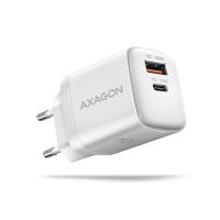 AXAGON ACU-PQ30W Sil nabjaka 30W, 2x port (USB-A + USB-C), PD3.0/PPS/QC4+/AFC/Apple, bie