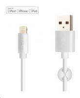 Fixed dátový a nabíjací kábel, USB-A -> Lightning (MFI), 20 W, dĺžka 1 m, biela 