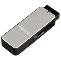 Hama инtaиka kariet USB 3.0 SD/microSD, striebornб