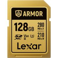 Lexar SDXC 128GB ARMOR Gold UHS-II U3, Stainless Steel, IP68 R280/W210 (V60)