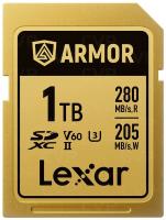 Lexar SDXC 1TB ARMOR Gold UHS-II U3, Stainless Steel, IP68 R280/W210 (V60)
