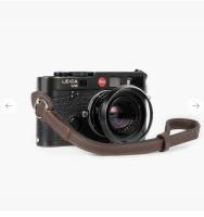 Bronkey Roma 203 - Olive green leather camera strap