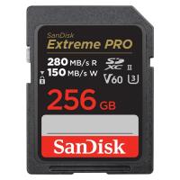 SanDisk Extreme PRO 256 GB V60 UHS-II SD cards, 280/100 MB/s,V60,C10,UHS-II