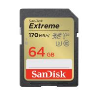 SanDisk SDXC Extreme 64GB Class 10, UHS-I U3 V30, R: 170MB/s, W: 80MB/s
