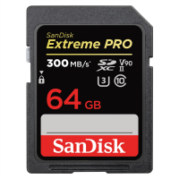 SanDisk SDXC Extreme PRO 64GB Class 10, UHS-II U3 - R: 300MB/s, W: 260MB/s