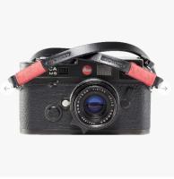 Bronkey Tokyo 101 - Black & Red leather camera strap 95cm
