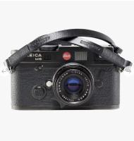 Bronkey Tokyo 104 - Black & black leather camera strap 120cm
