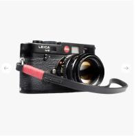 Bronkey Tokyo 201 - Black & Red leather camera strap
