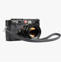 Bronkey Tokyo 204 - Black & Black leather camera strap
