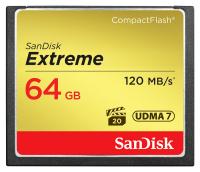 SanDisk CF Extreme 64GB (VPG 20, UDMA 7) - R: 120 MB/s, W: 85 MB/s