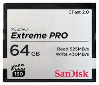 SanDisk CFast 2.0 Extreme PRO 64GB (VPG 130) - R: 525 MB/s, W: 430 MB/s