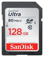 SanDisk SDXC Ultra 128GB Class 10, UHS-I U1, R: 80MB/s, W: 10MB/s