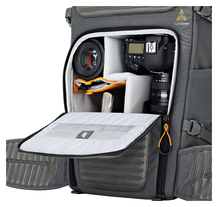 Lowepro Flipside Trek BP 350 AW, grau/dunkelgrün - Foto Erhardt Lowepro Flipside Trek BP 350 AW, grau/dunkelgrün - Foto Erhardt