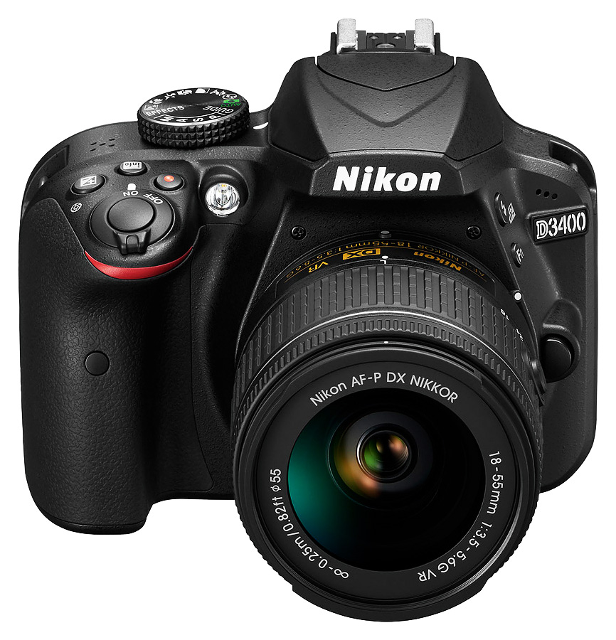 Obrázok Digitálny fotoaparát Nikon D3400 + AF-P 18-55 NON VR (VBA490K002) čierny + Cashback 50 € + Doprava zadarmo