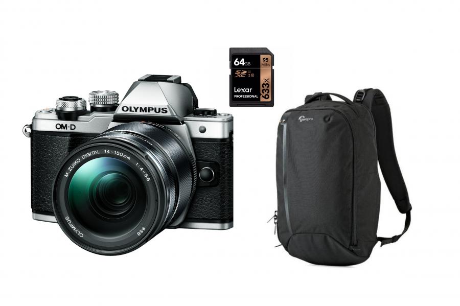 Olympus E-M10 Mk.II + M.ZD ED 14-150 f/4.0-5.6 II EZ, Strieborn kit