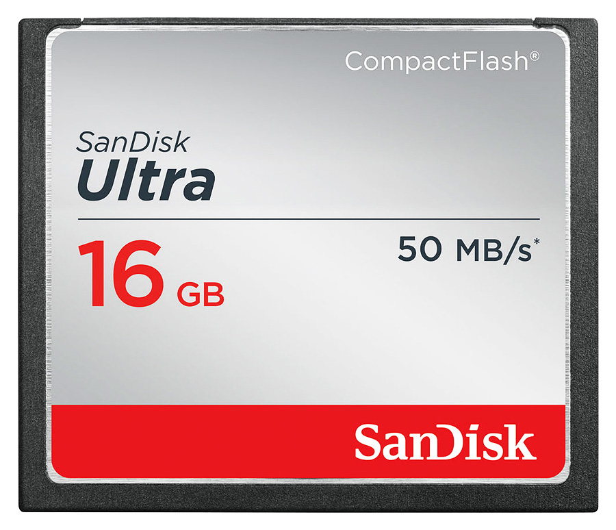 SanDisk CF Ultra 16GB - R: 50 MB/s, W: 50 MB/s
